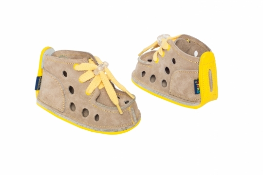 Buty dla dzieci w kolorze naturalnym Gucio II Ergono (duże dziurki)